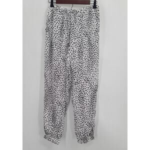 Colletta Mob wife leopard print women's satin joggers Size Small Loungewear